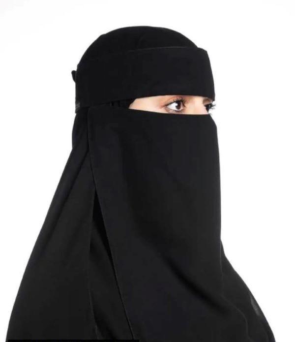 Chic Black Chiffon Niqab