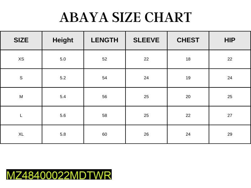Woman's Stitched Grip Abaya