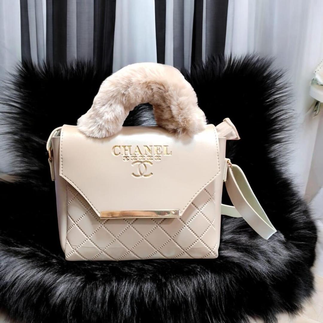 Festive beige crossbaby bag for girls
