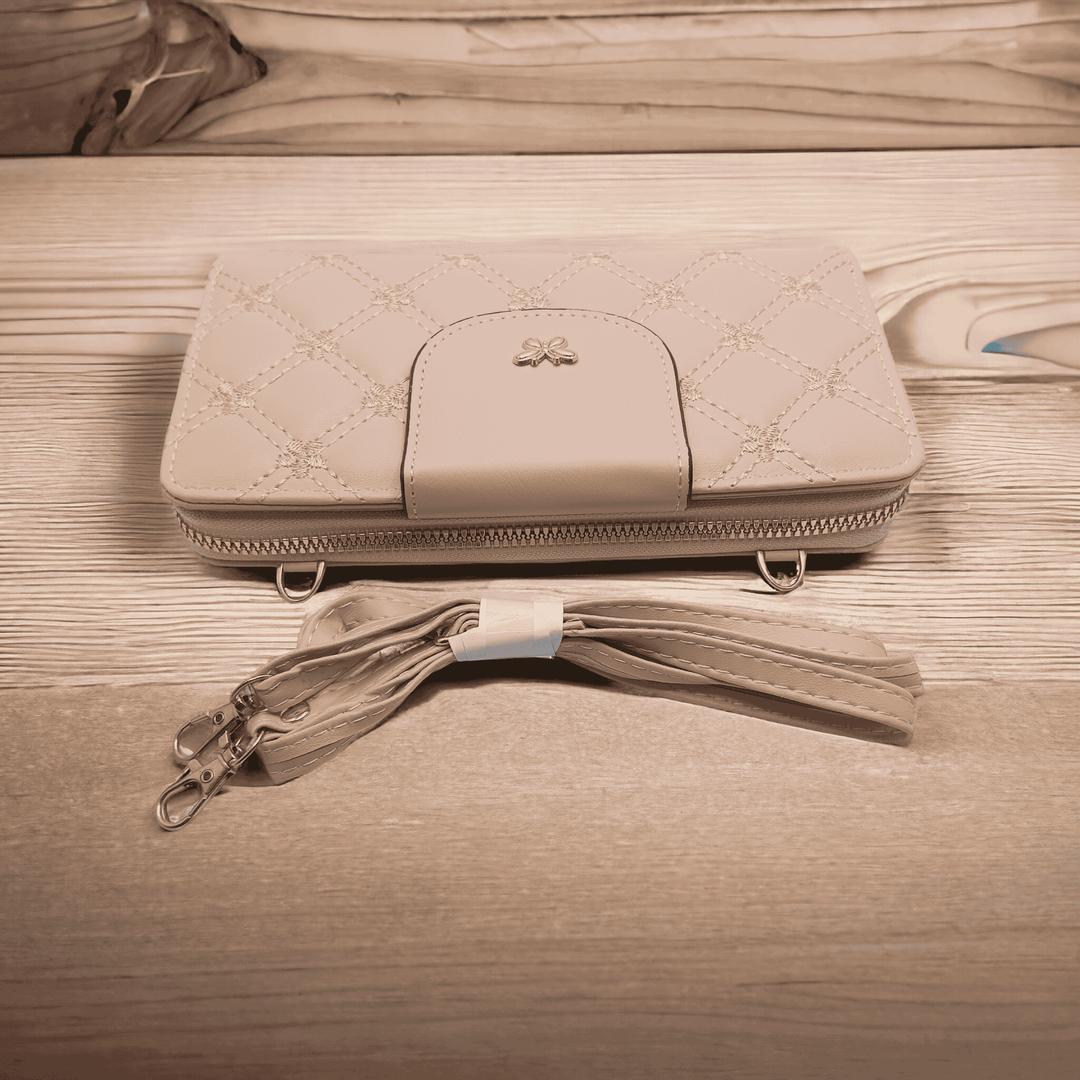 Woman's pu leather embroidered clutch