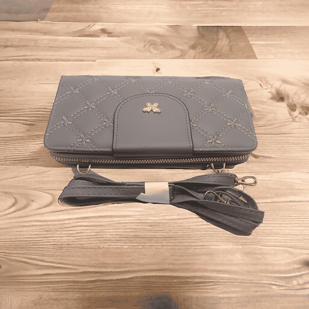 Woman's pu leather embroidered clutch