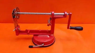 Compact Red Stainless Steel Vegetable Slicer - 1 Pc for Easy Use and Durable Performance
