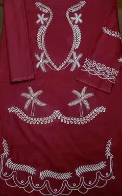 2 Pcs Women's Unstitched Embroidered Suit