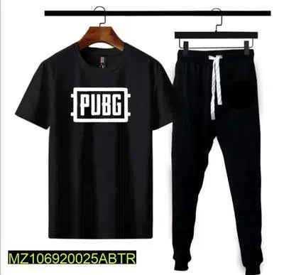 2 Pcs Men's Polyester Printed Track Suit