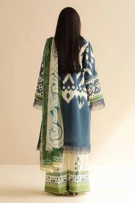3 Pcs Women's Unstitched Printed Suit