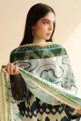 3 Pcs Women's Unstitched Printed Suit