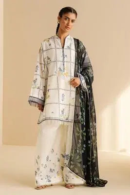 3 Pcs Women's Unstitched Printed Suit