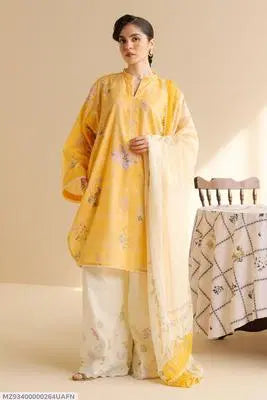 3 Pcs Women's Unstitched Printed Suit