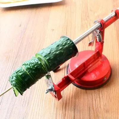 Compact Red Stainless Steel Vegetable Slicer - 1 Pc for Easy Use and Durable Performance