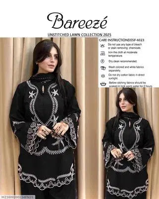 2 Pcs Women's Unstitched Embroidered Suit