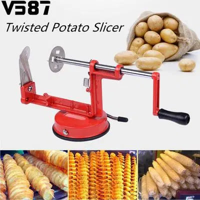 Compact Red Stainless Steel Vegetable Slicer - 1 Pc for Easy Use and Durable Performance